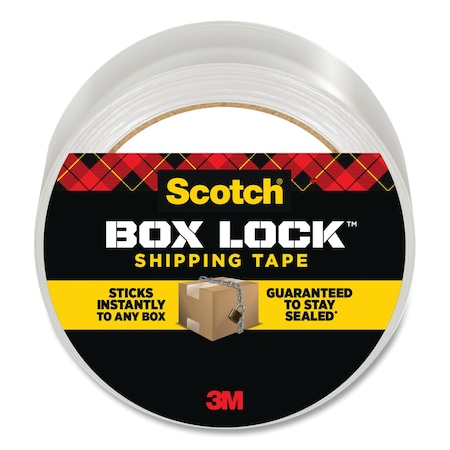 Box Lock Shipping Packaging Tape, 3 In. Core, 1.88 In. X 54.6 Yds, Clear